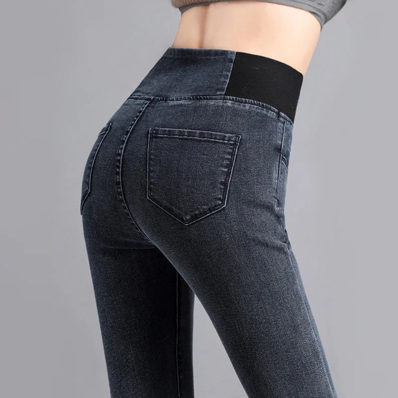 Jeans Oversize 26-38 Slim Denim Pants Women's High Waist Skinny Jean Vintage