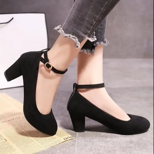 Women'S High Heels Round Toe New Fashion Shoes