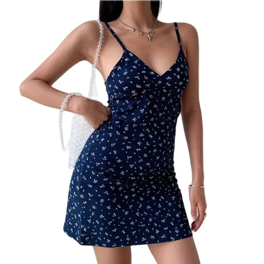 New Sexy Mini Dress Women Summer Vintage