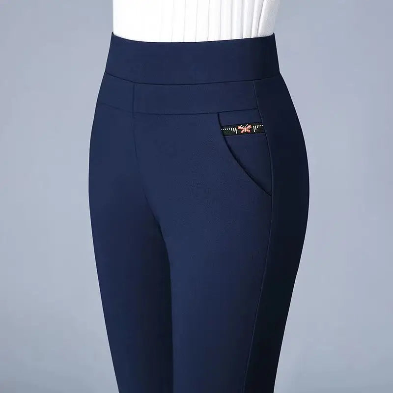 Office Lady Plus Fleece Warm Slim Pencil Pants