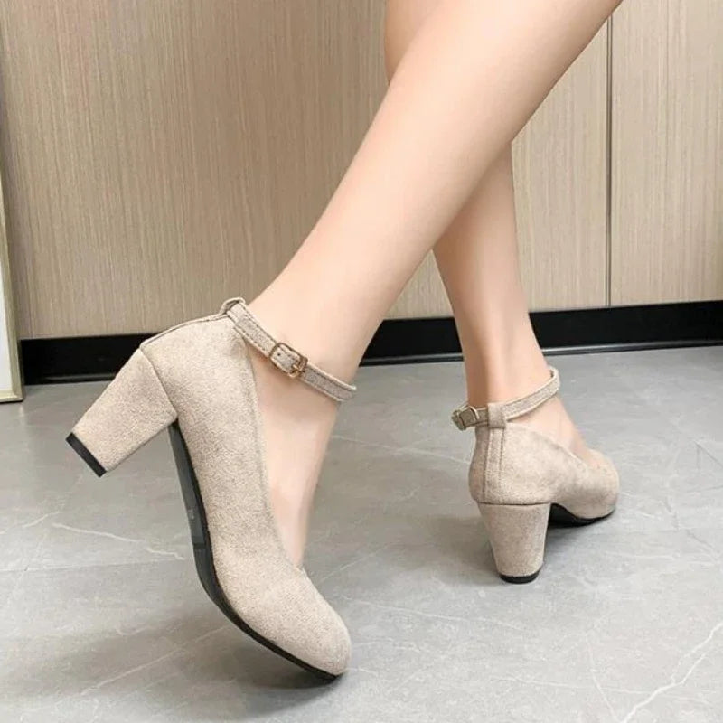 Women'S High Heels Round Toe New Fashion Shoes