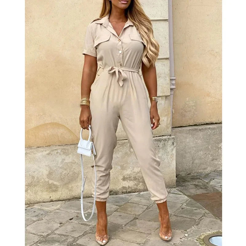 New Summer Jumpsuit Women Elegant Casual