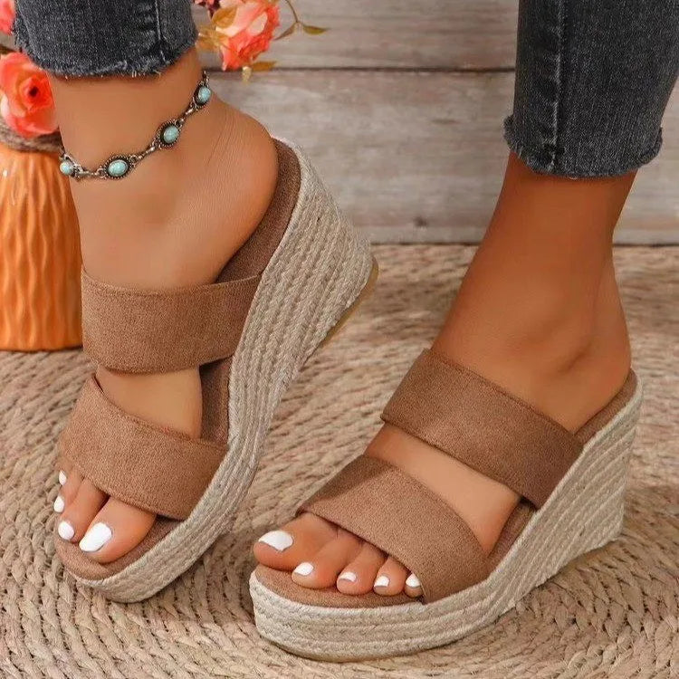 new summer European and American foreign trade wedge-heeled