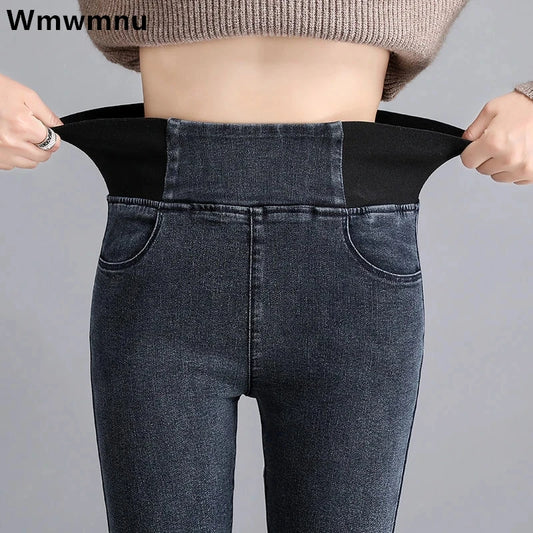 Jeans Oversize 26-38 Slim Denim Pants Women's High Waist Skinny Jean Vintage