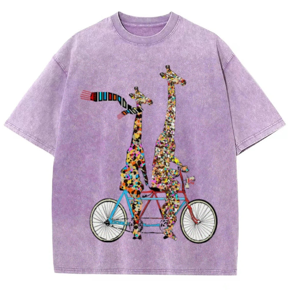 Abstract Color Funny T-Shirt Cycling