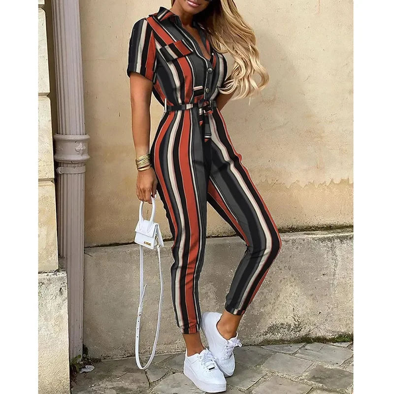 New Summer Jumpsuit Women Elegant Casual