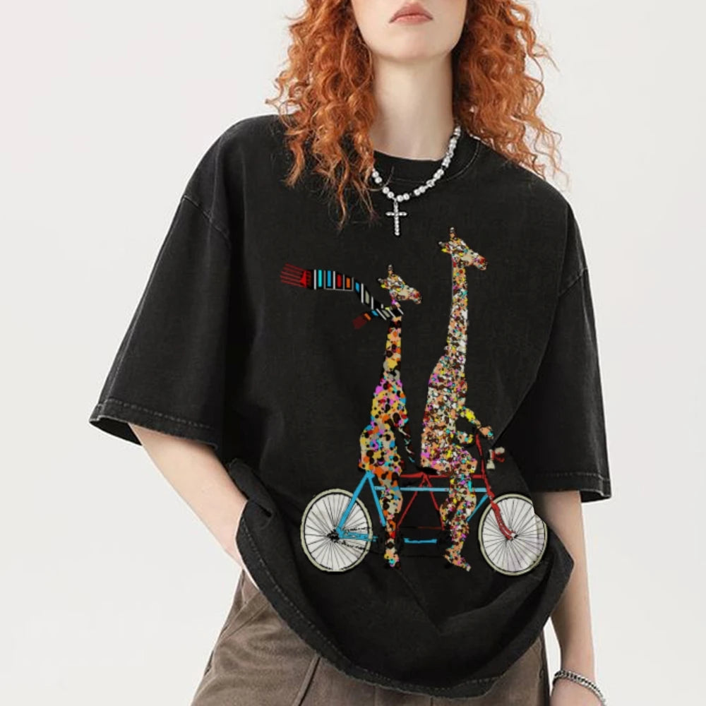 Abstract Color Funny T-Shirt Cycling