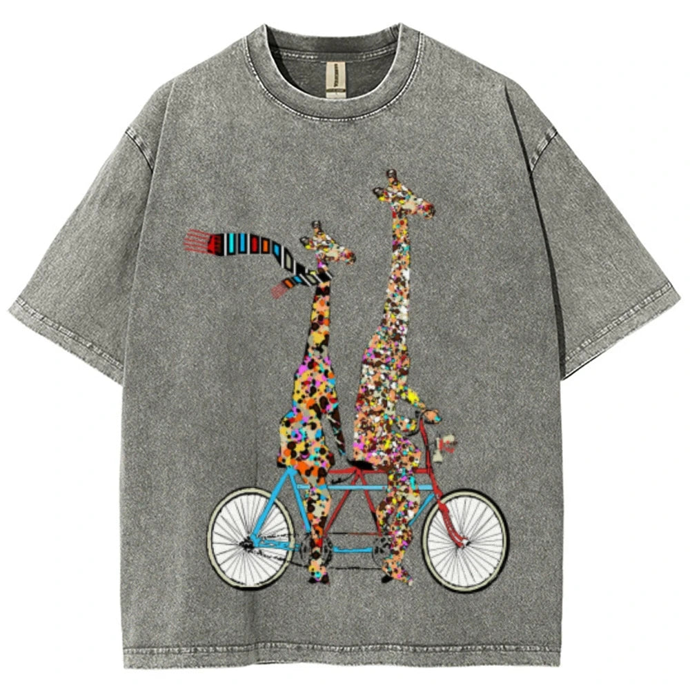 Abstract Color Funny T-Shirt Cycling