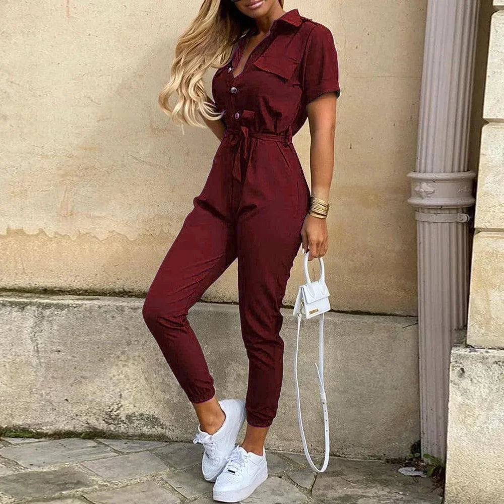 New Summer Jumpsuit Women Elegant Casual