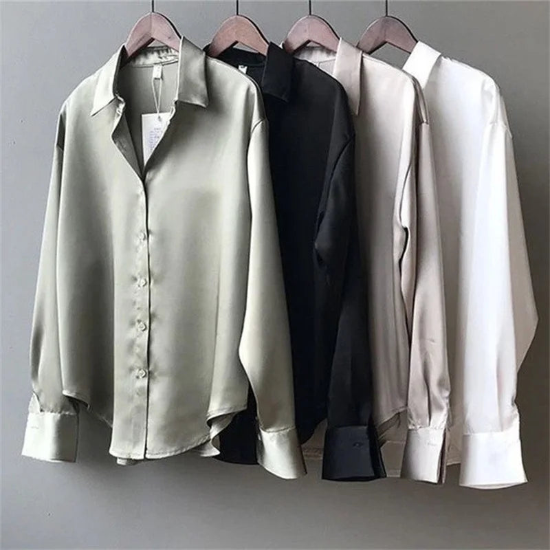 Woman Spring Autumn Style Blouses Shirts Lady Casual Long Sleeve