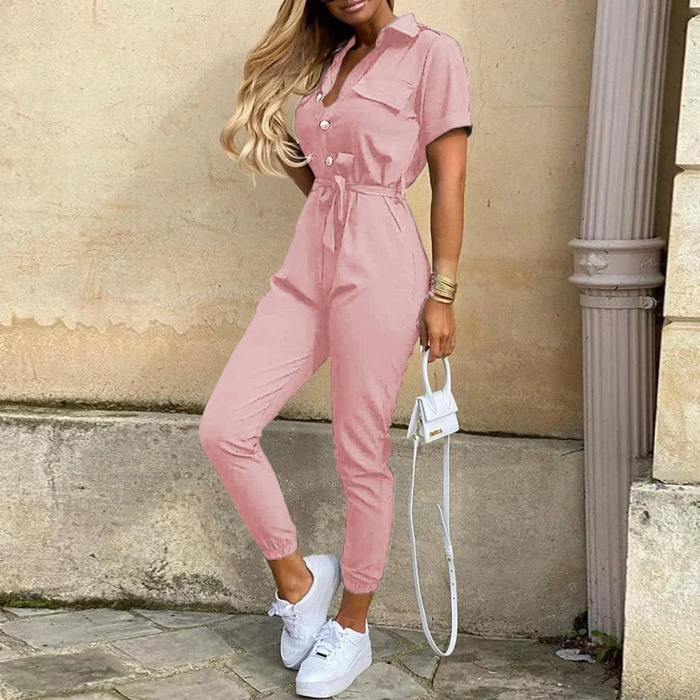 New Summer Jumpsuit Women Elegant Casual