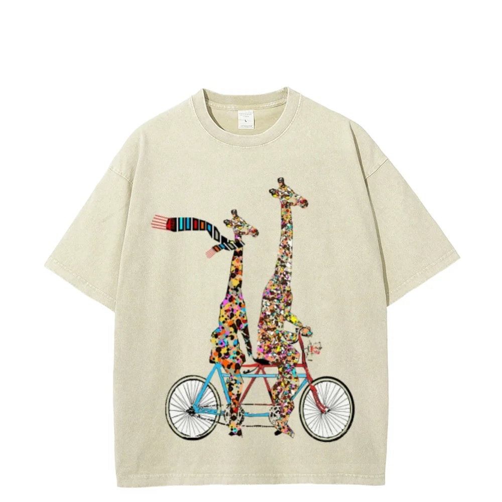 Abstract Color Funny T-Shirt Cycling