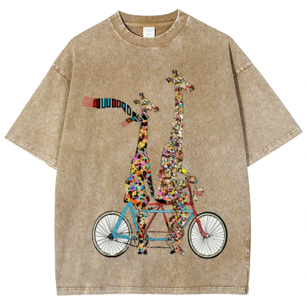 Abstract Color Funny T-Shirt Cycling