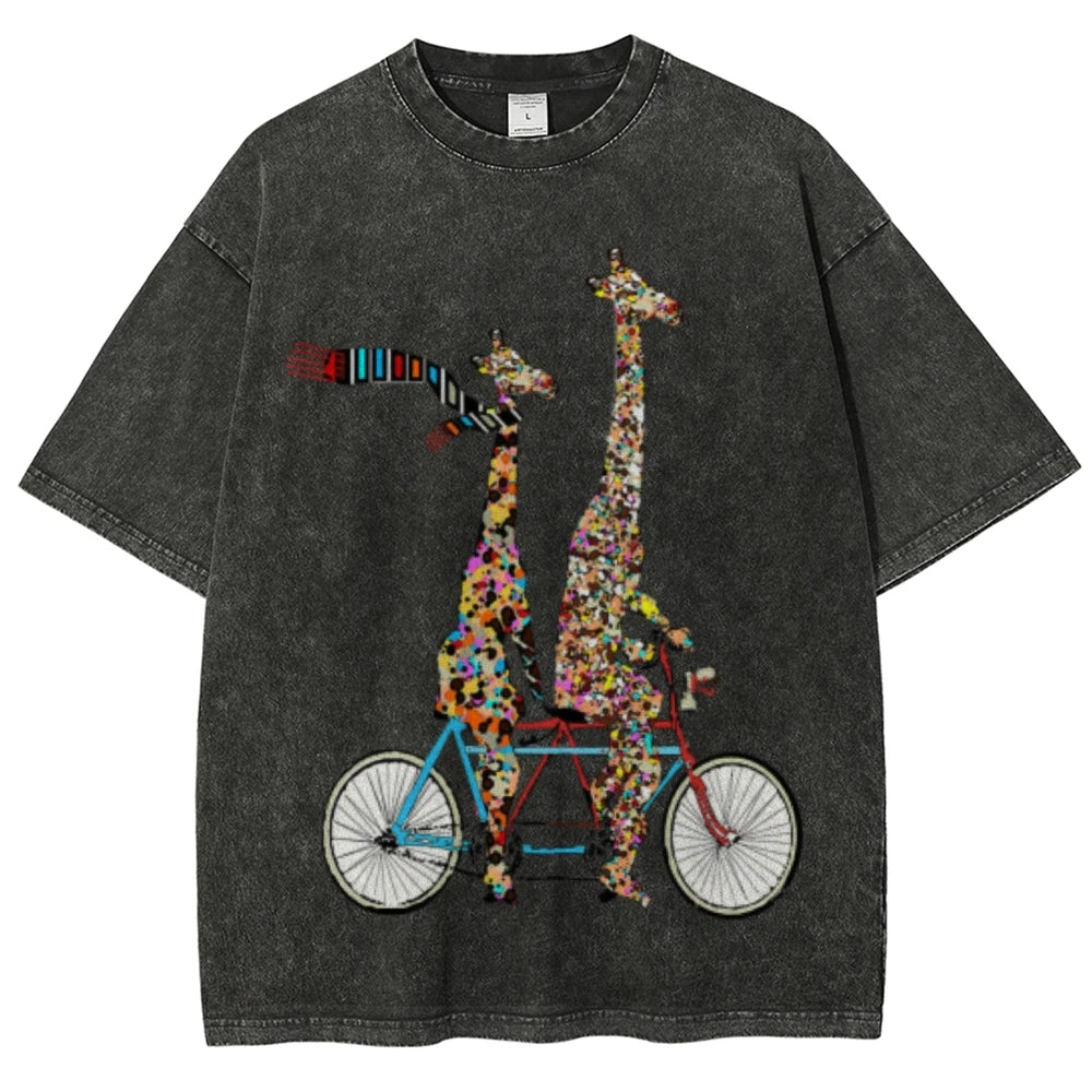 Abstract Color Funny T-Shirt Cycling