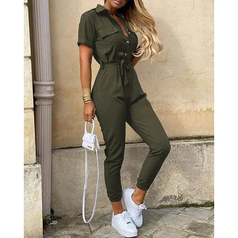 New Summer Jumpsuit Women Elegant Casual