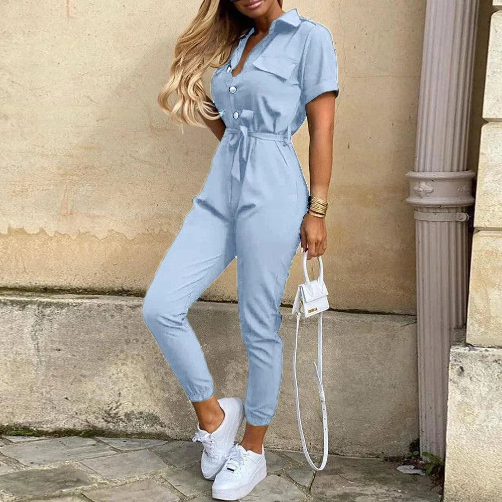 New Summer Jumpsuit Women Elegant Casual