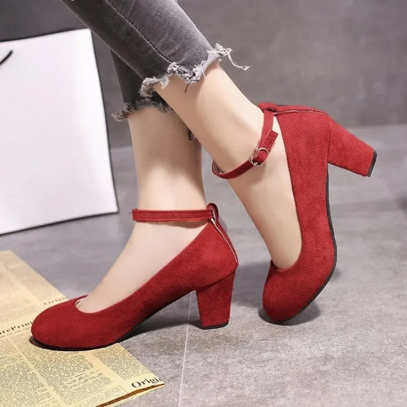 Women'S High Heels Round Toe New Fashion Shoes