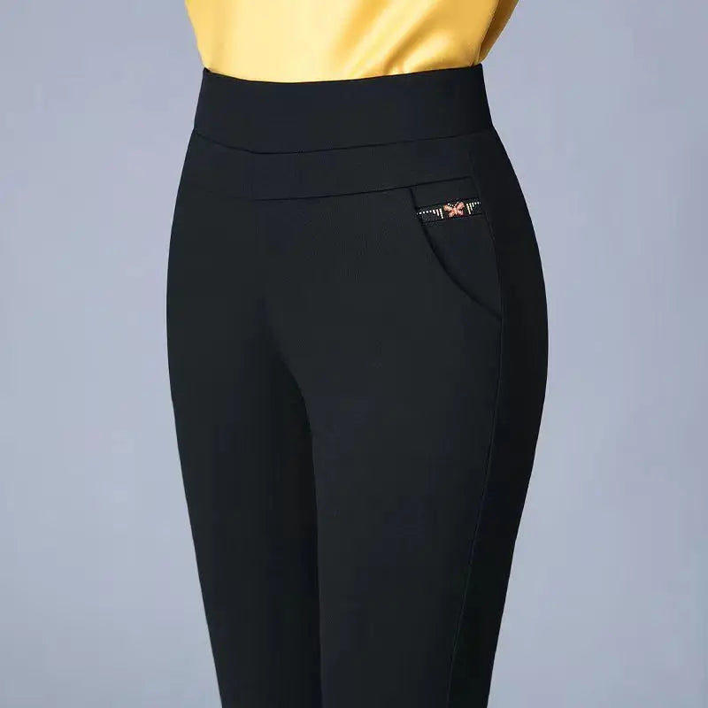 Office Lady Plus Fleece Warm Slim Pencil Pants