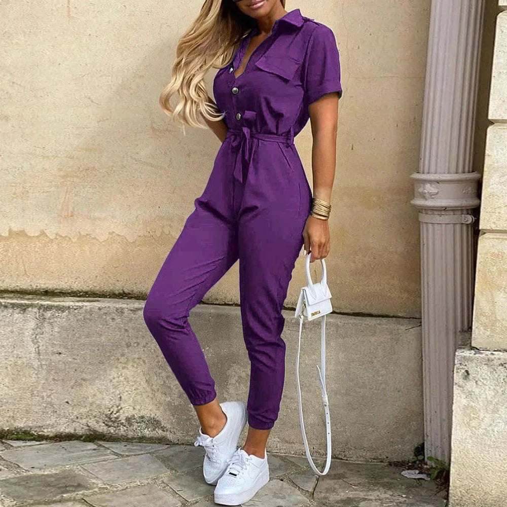 New Summer Jumpsuit Women Elegant Casual