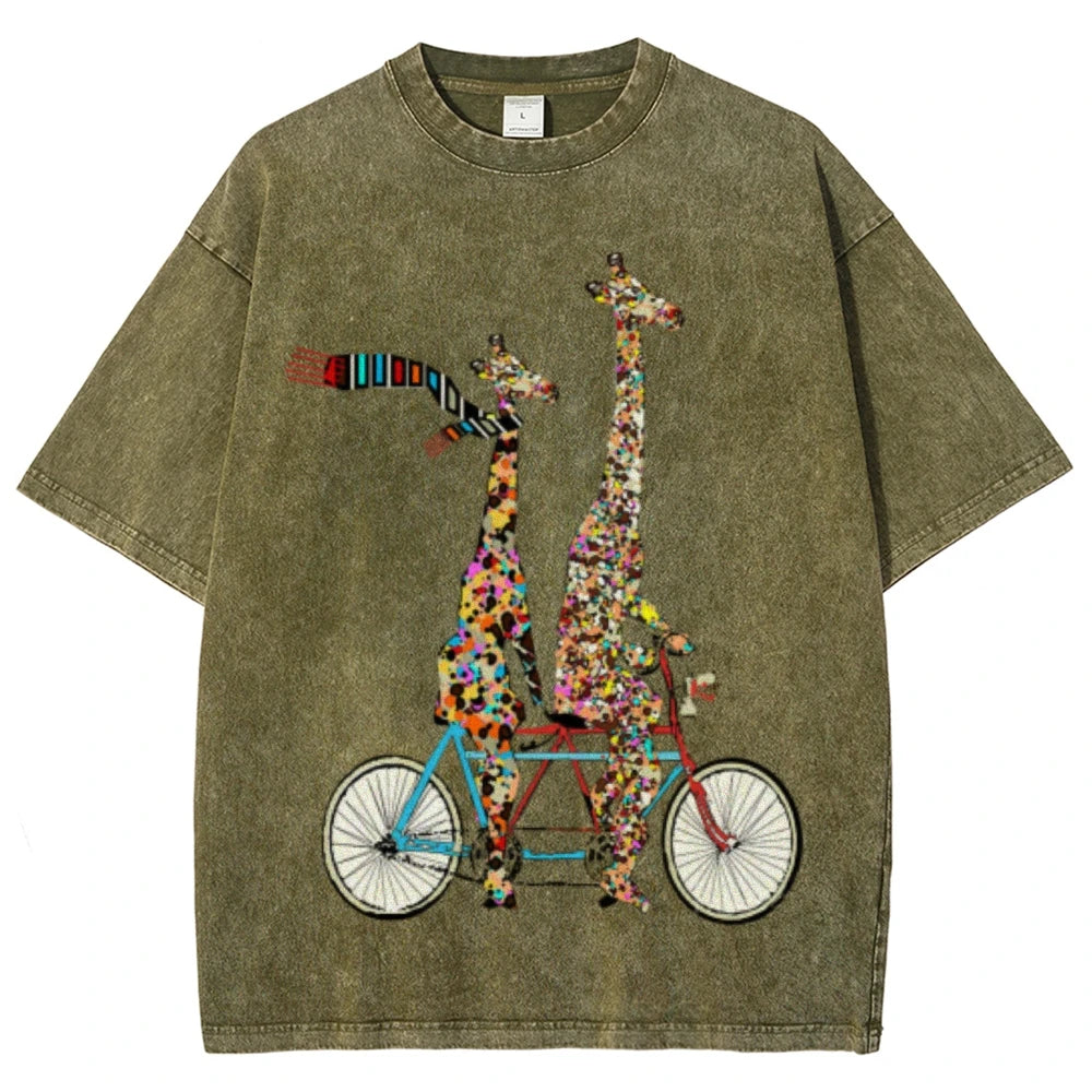 Abstract Color Funny T-Shirt Cycling