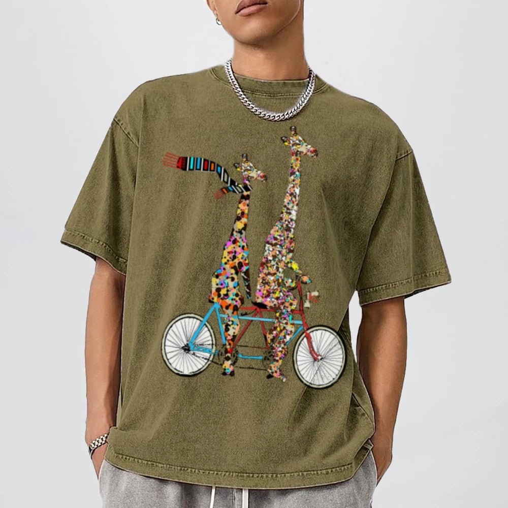 Abstract Color Funny T-Shirt Cycling