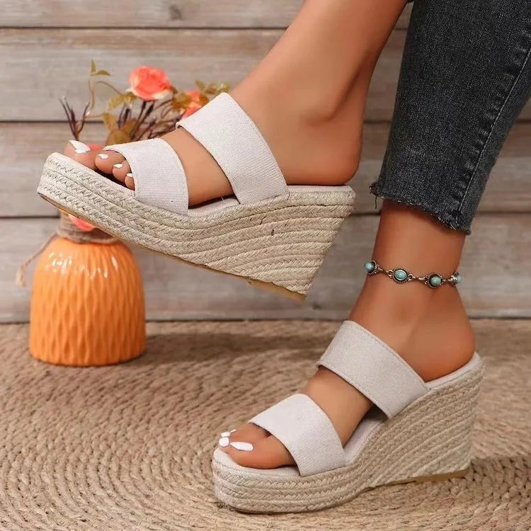 new summer European and American foreign trade wedge-heeled