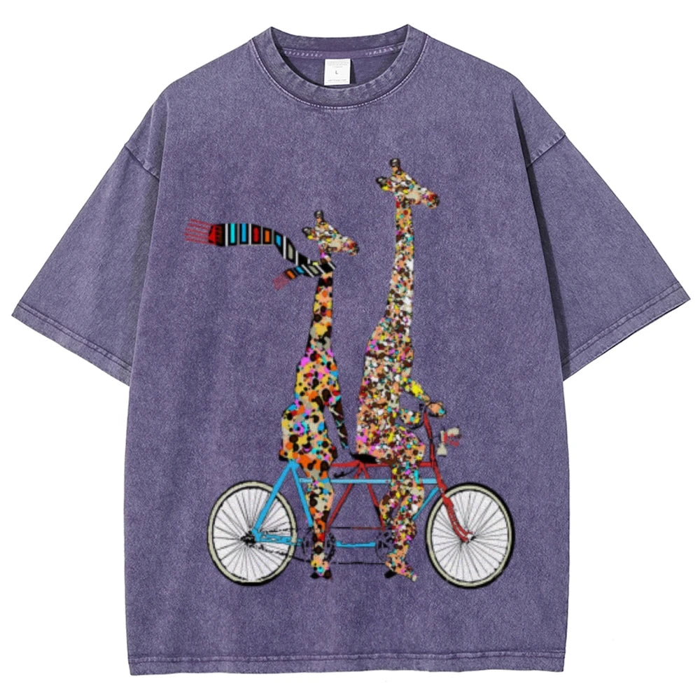 Abstract Color Funny T-Shirt Cycling