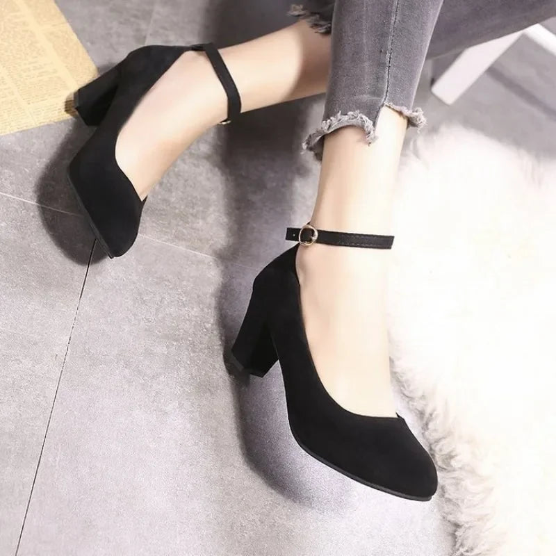 Women'S High Heels Round Toe New Fashion Shoes