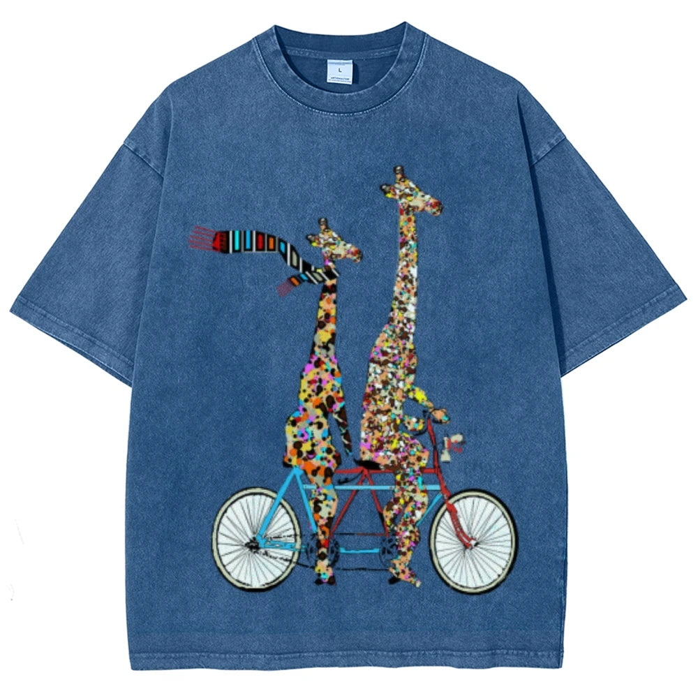 Abstract Color Funny T-Shirt Cycling