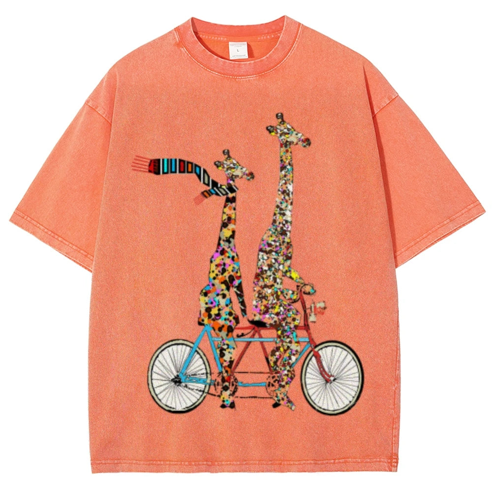 Abstract Color Funny T-Shirt Cycling