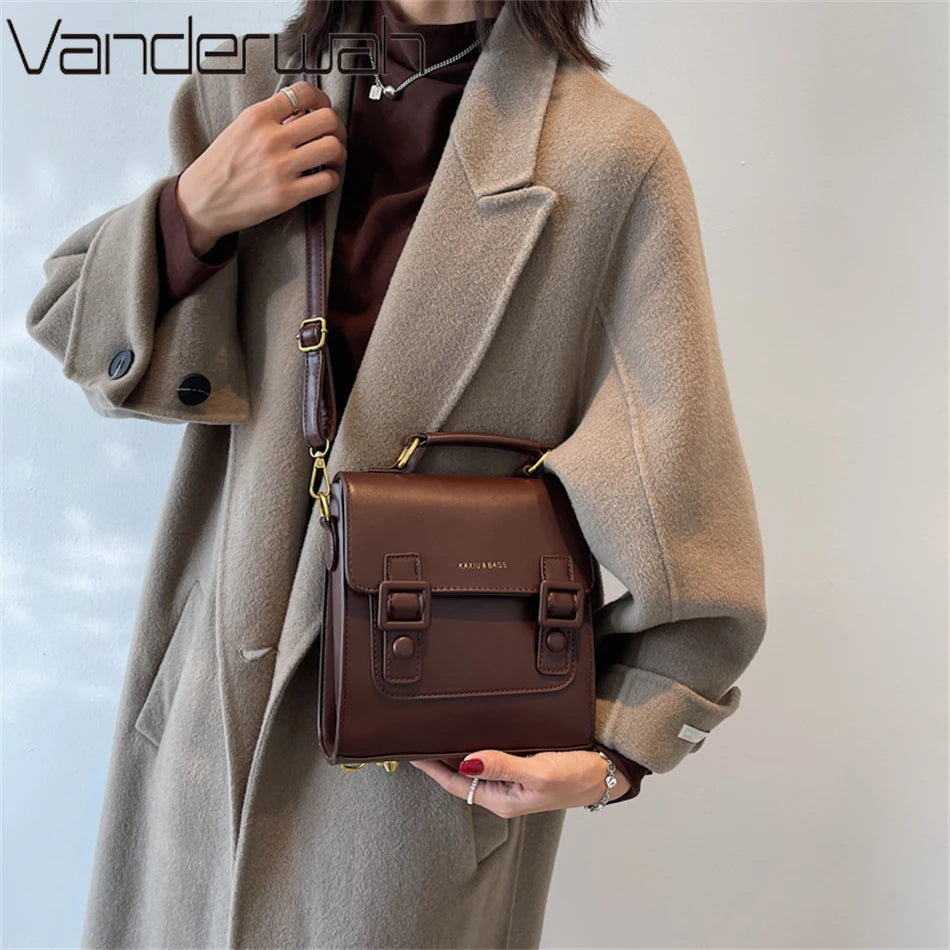 Women Leather Backpack Shoulder Bag