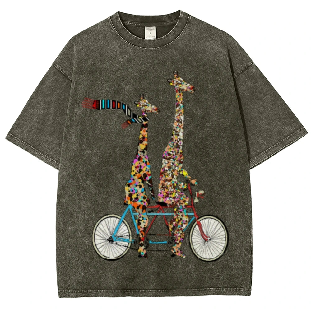 Abstract Color Funny T-Shirt Cycling