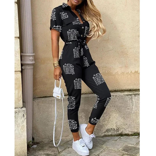 New Summer Jumpsuit Women Elegant Casual