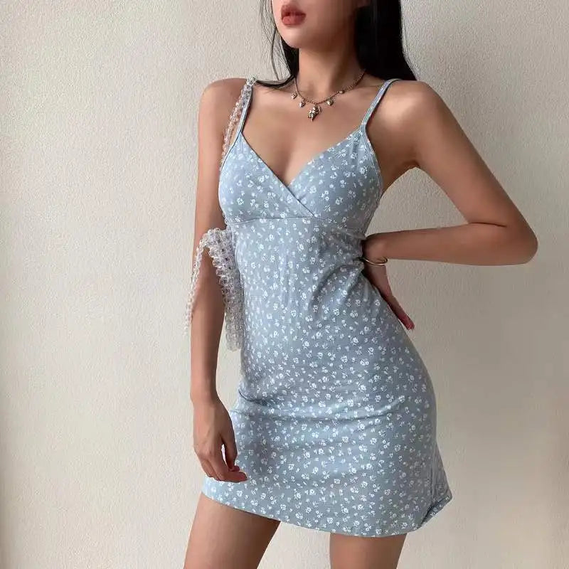 New Sexy Mini Dress Women Summer Vintage