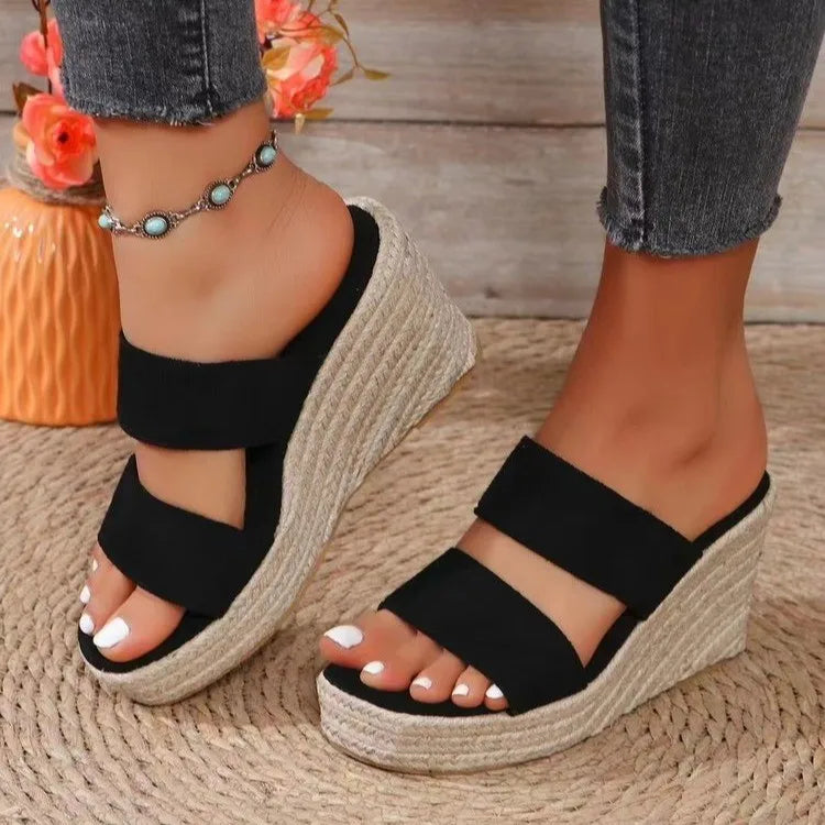 new summer European and American foreign trade wedge-heeled