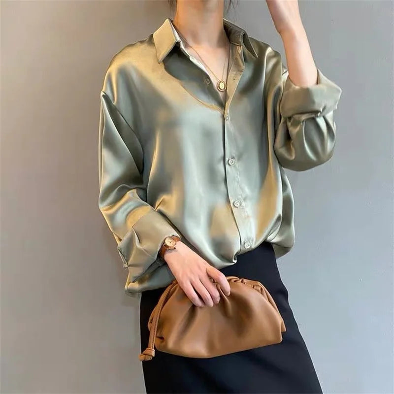 Woman Spring Autumn Style Blouses Shirts Lady Casual Long Sleeve