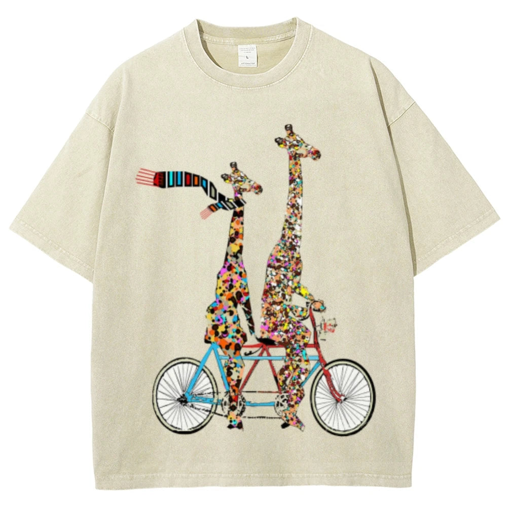 Abstract Color Funny T-Shirt Cycling