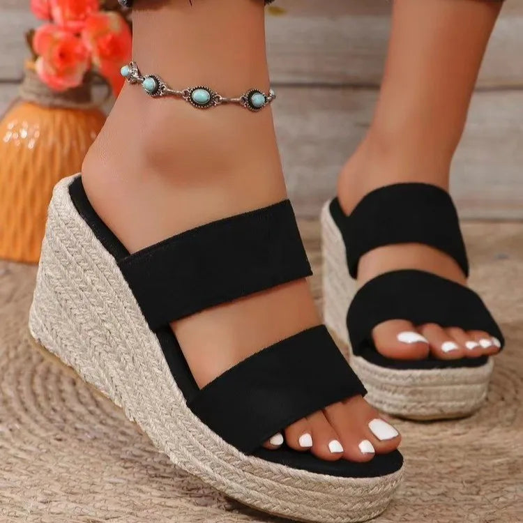 new summer European and American foreign trade wedge-heeled