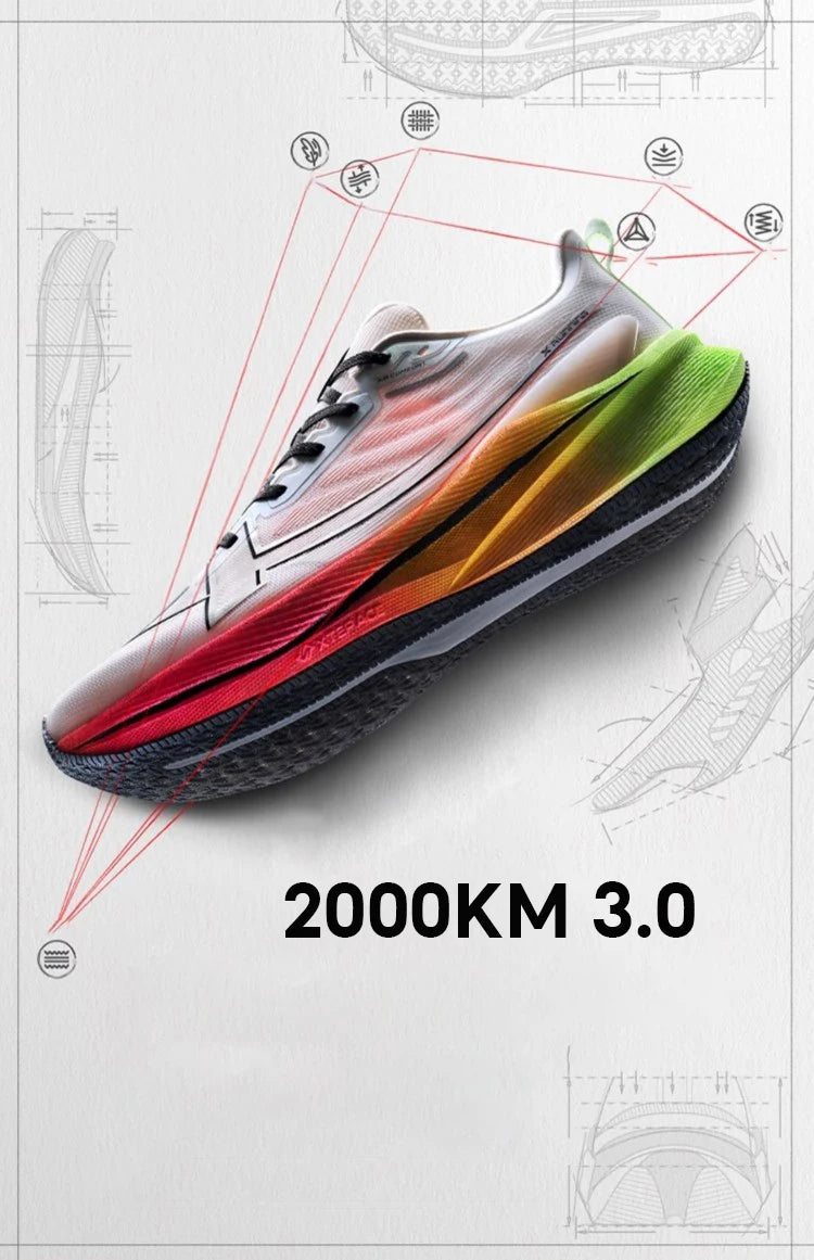 Xtep Men's Running Shoes 2000km 3.0