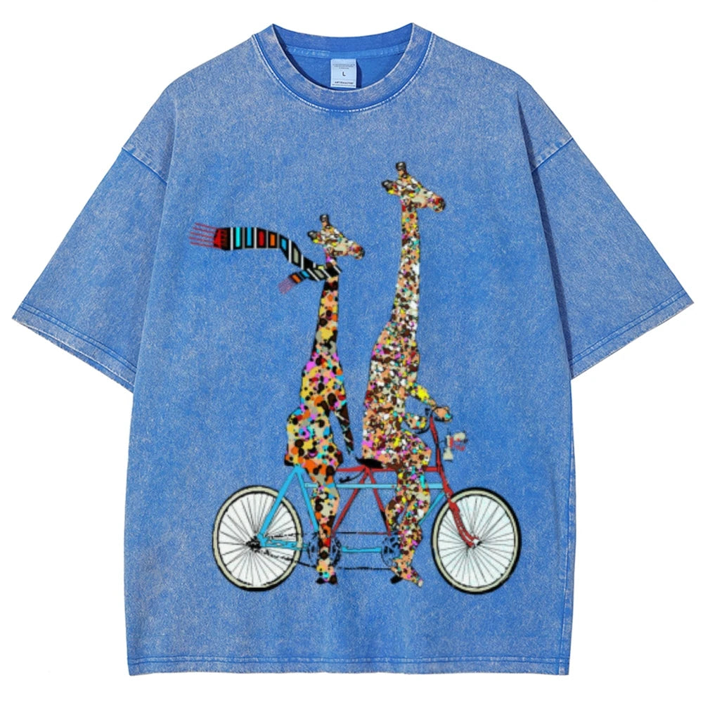 Abstract Color Funny T-Shirt Cycling