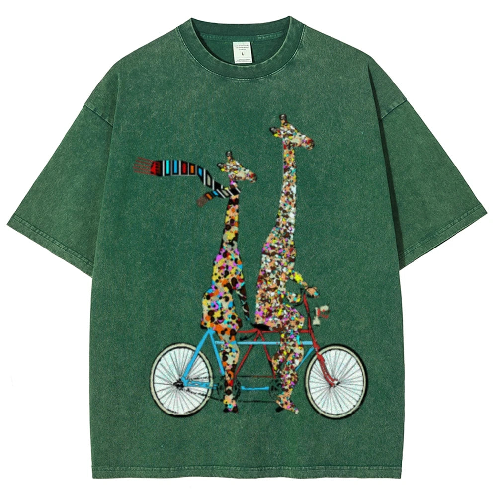 Abstract Color Funny T-Shirt Cycling