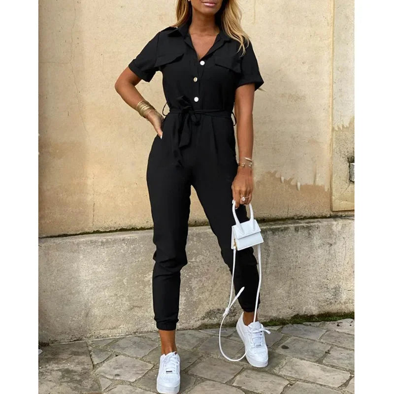 New Summer Jumpsuit Women Elegant Casual