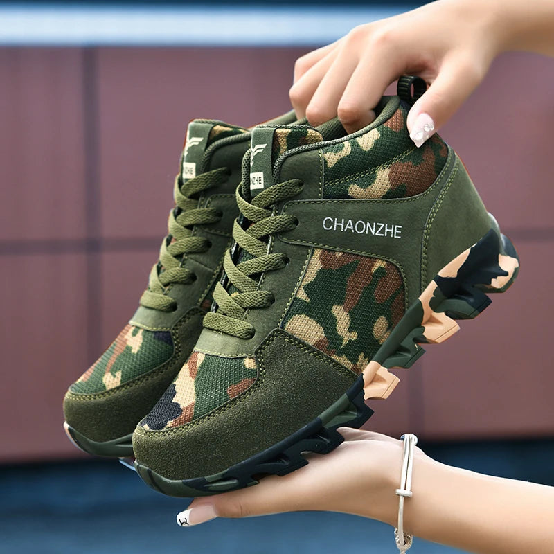 Women camouflage running shoes