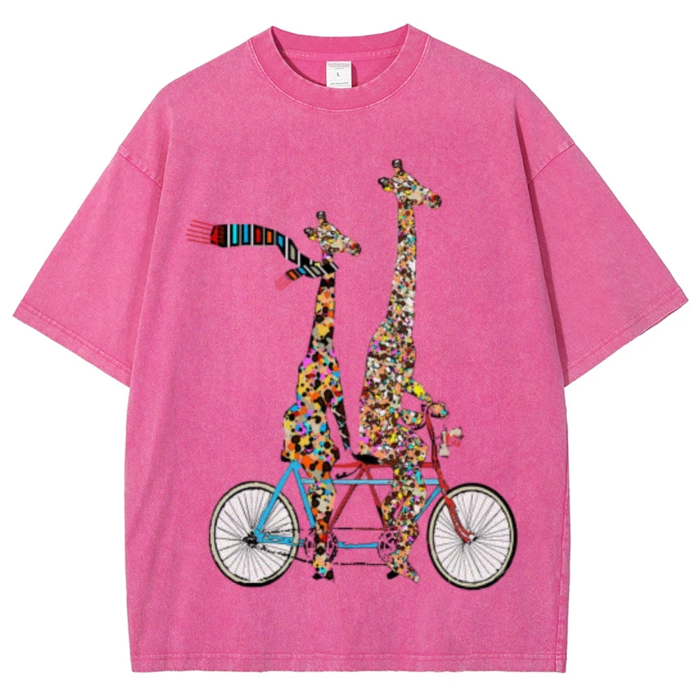 Abstract Color Funny T-Shirt Cycling