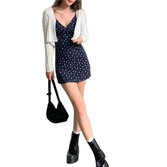 New Sexy Mini Dress Women Summer Vintage